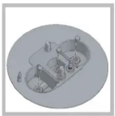 HOTPOINT PZ 750 GH K HA - Replacing the nozzles on separate "double flame " burners: - 2