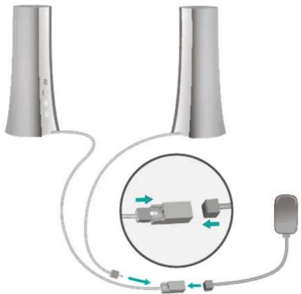 LOGITECH Z600 - Priklop kablov - 1