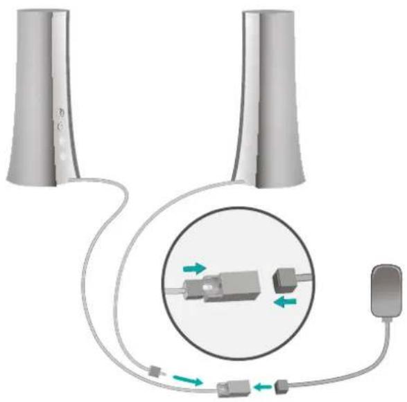 LOGITECH Z600 - Attach cables - 1