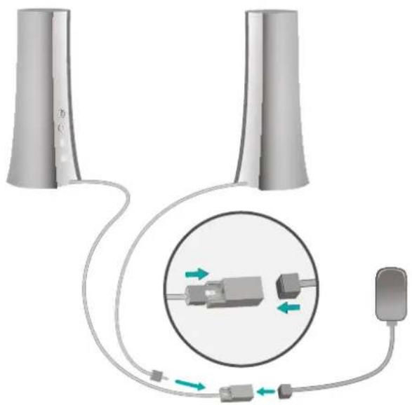 LOGITECH Z600 - Collegamento dei cavi - 1