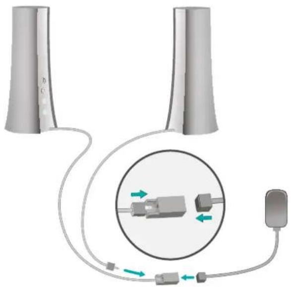 LOGITECH Z600 - Anschließen der Kabel - 1