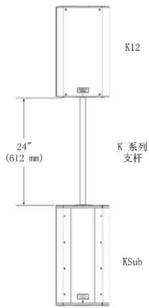 K12 24" (612 mm) K 系列 支杆 KSub