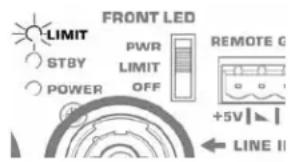 FRONT LED LIMIT PWR REMOTE C STBY LIMIT POWER OFF +5V LINE II