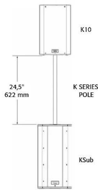 K10 24,5" 622 mm K SERIES POLE KSub