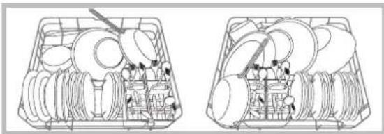 HOTPOINT LFT 114 - Przyklady napelniania dolnego kosza - 1