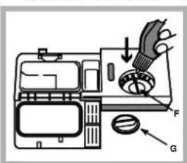 HOTPOINT LFT 114 - Einfüllen des Klarspülers - 1