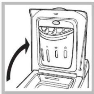 HOTPOINT ECOT7F 129 (EU) - Come aprire e chiudere il cestello - 1