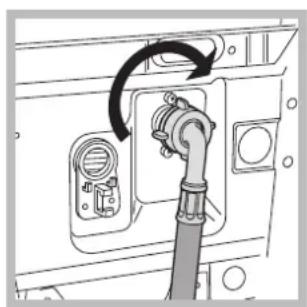 HOTPOINT ECOT7F 129 (EU) - Connecting the water inlet hose - 2
