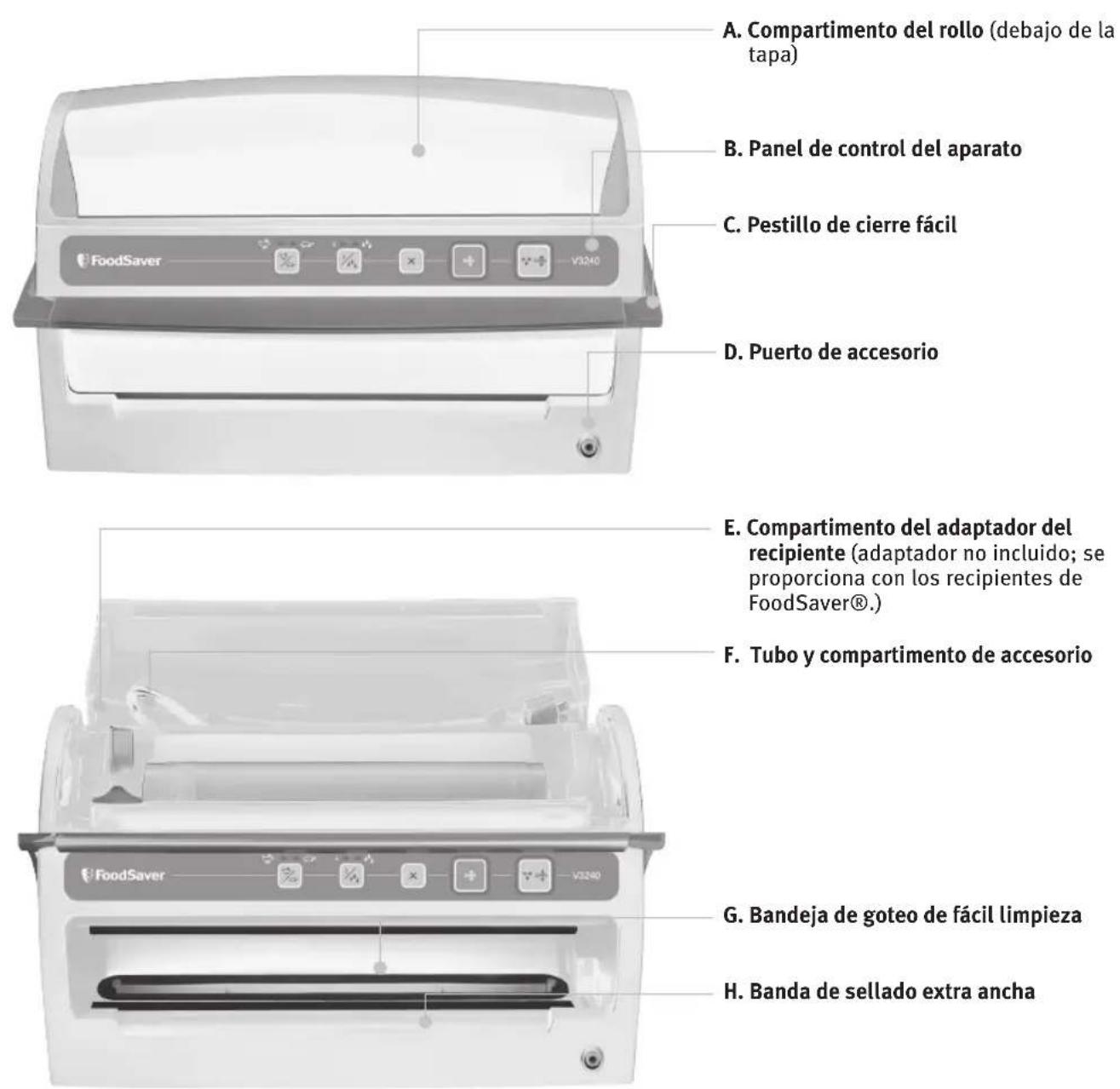 FOODSAVER V3240 - Characteristicas del aparato FoodSaver - 1