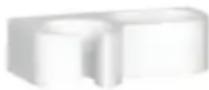 ESGE M 180 - Wandhouder Art.-No. 7410 (wit) met pluggen en schroeven - 1