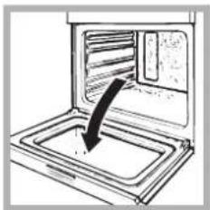 HOTPOINT FKS 610 XHA S - Cleaning the oven door - 1