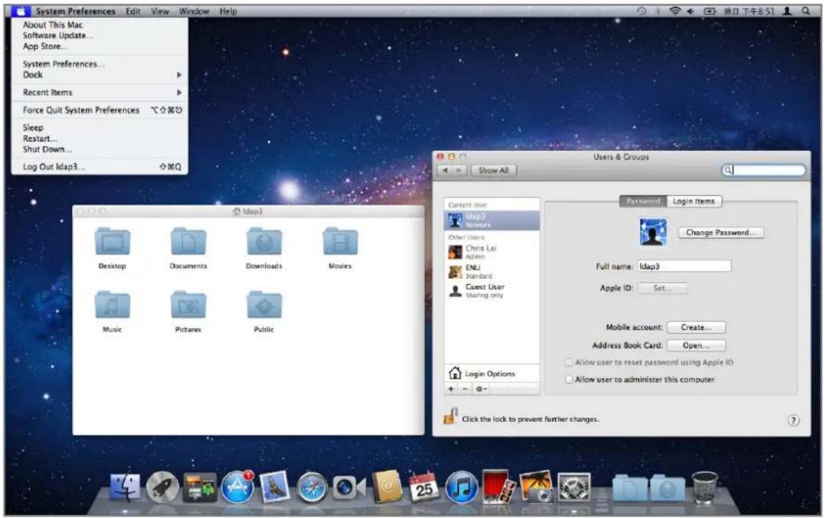 SEAGATE RS2416+ - To log in to Mac OS X using LDAP user credentials: - 1