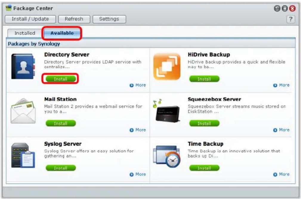 SEAGATE RS2416+ - Install and Launch Directory Server - 1