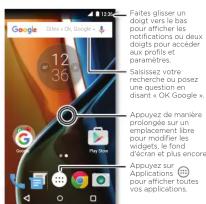 LENOVO Moto G G4 - Écran d'accueil et paramètres - 1