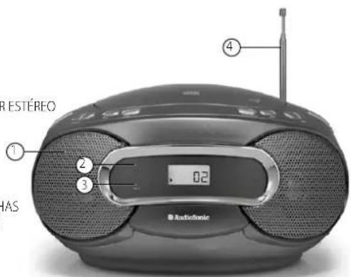 AudioSonic CD1582 - IDENTIFICAÇÃO DAS PEÇAS - 1