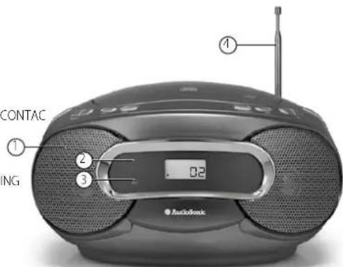 AudioSonic CD1581 - IDENTIFICATIE VAN DE ONDERDELEN - 1