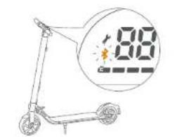 SEGWAY Ninebot KickScooter E25 - Power on the KickScooter. A blinking Bluetooth icon indicates the KickScooter is ready to connect. - 1