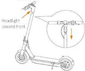 Headlight toward front