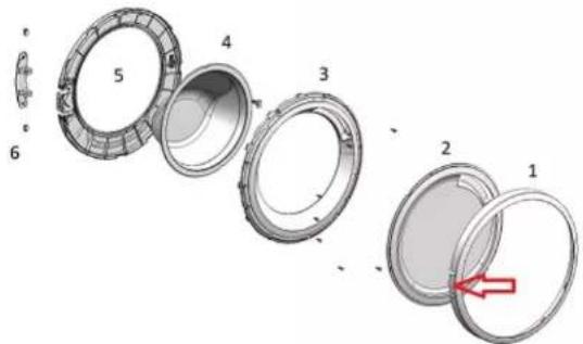 BOSCH WAV28L91BY - Demontaż componentów drzwickzek - 1
