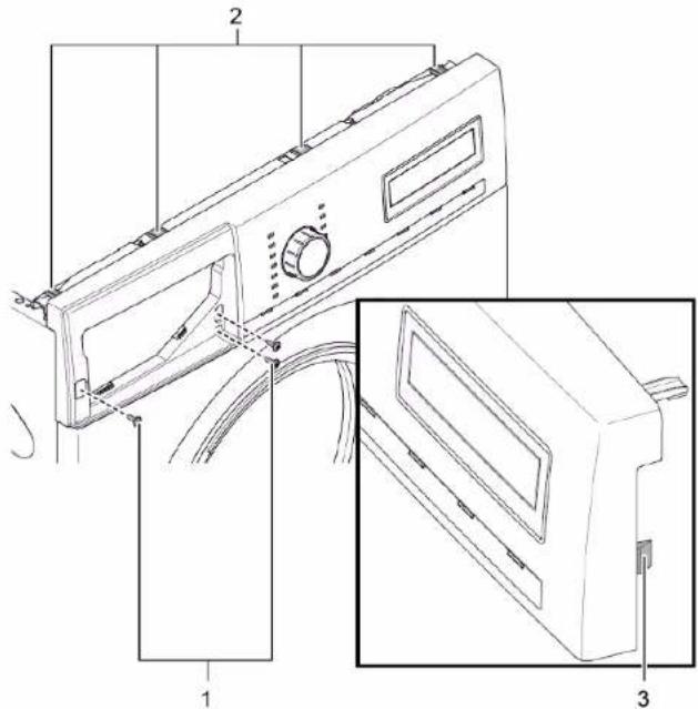 BOSCH WAV28L91BY - Desmontar el panel de control - 1