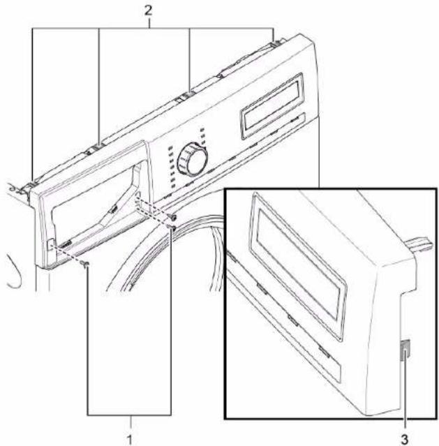 BOSCH WAV28L91BY - Demontarea panoului de mascara - 1