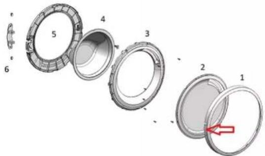 BOSCH WAV28L91BY - Removing door components - 1