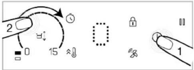 GRUNDIG GIEI 838980 INH - Turning on the cooking zones - 1