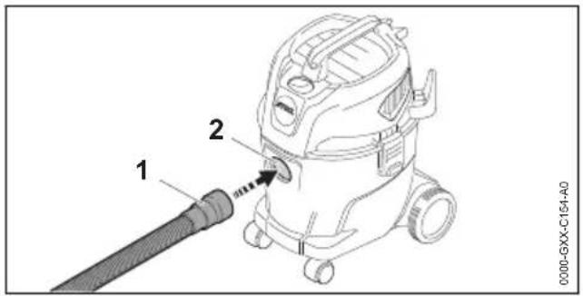 STIHL SE 33 - Saugschlauch anbauen und abbauen - 1