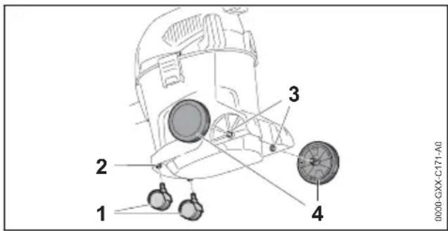 STIHL SE 33 - Assemblare l'aspiratore a umido/a secco - 2