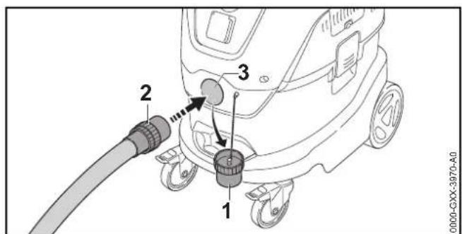 STIHL SE 133 ME - Saugschlauch anbauen und abbauen - 1