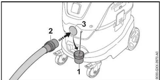 STIHL SE 133 ME - Montar el tubo flexible de aspiración - 1