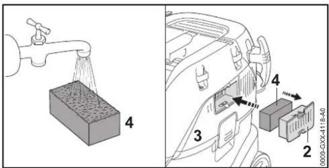 STIHL SE 133 ME - Cleaning the cooling air filter - 2