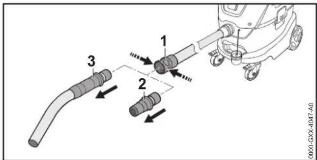 STIHL SE 133 ME - Σύνδεης ἐύκαμπου σωλήνα αυρόφηης - 3