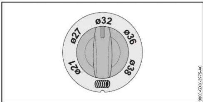 STIHL SE 133 ME - Ustawianie srednicy węza ssącego - 1