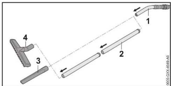 STIHL SE 133 ME - Montarea accesorilor - 1