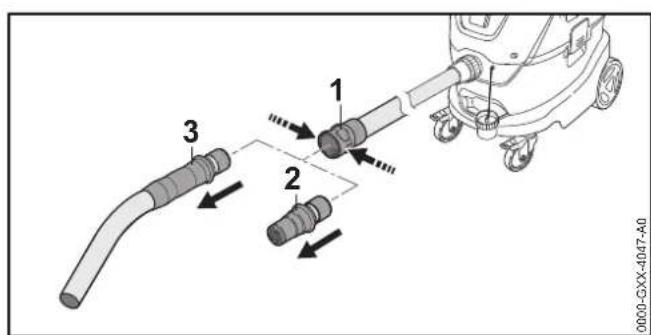 STIHL SE 133 ME - Montare il tubo d'impugnatura o l'adattatore - 2