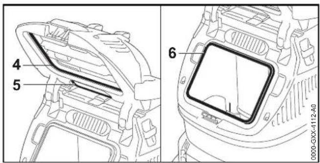 STIHL SE 133 ME - Verificarea filtrului - 3
