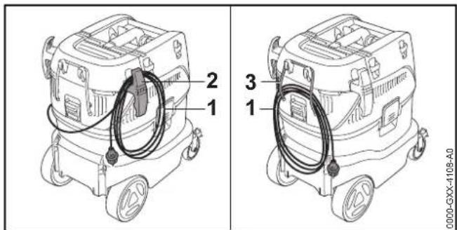STIHL SE 133 ME - Arbeide med den automatiske innkoblingen og utkoblingen av vát-/tørsugeren fra et tilkoblet elektroverktøy - 3