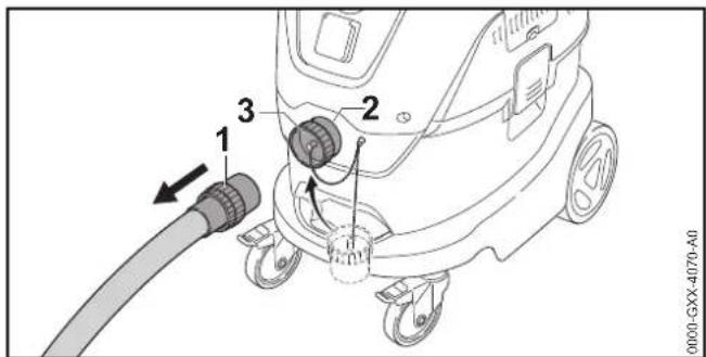 STIHL SE 133 ME - Smontare il tubo di aspirazione - 1