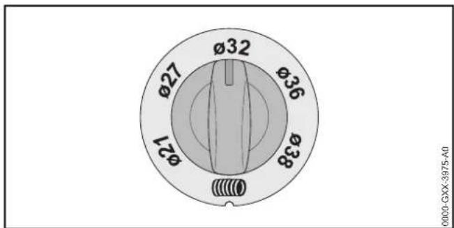 STIHL SE 133 ME - A szívótmól átméröjének beállitása - 1