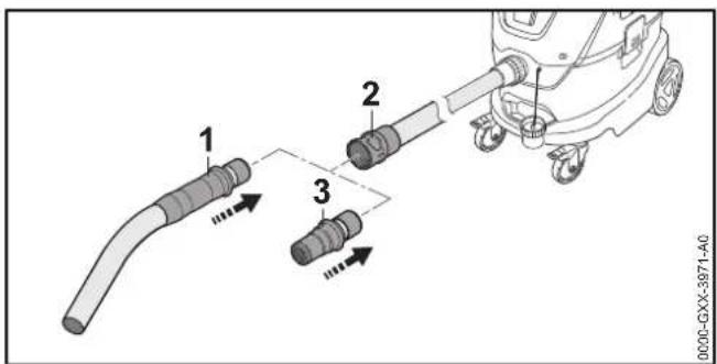 STIHL SE 133 ME - Montaz rekojecti rury lub adaptera - 1