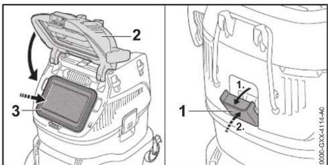 STIHL SE 133 ME - Limpiar el filtro - 4