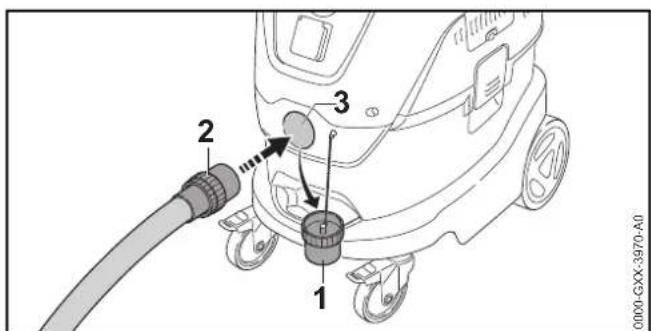 STIHL SE 133 ME - Podlaczanie węza szungego - 1