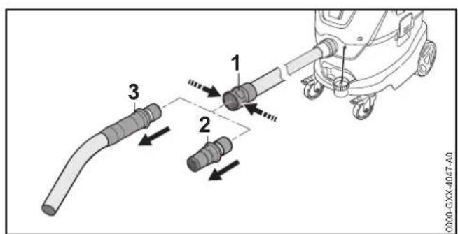 STIHL SE 133 ME - Demontera handtagsskaftet aller adaptern - 1