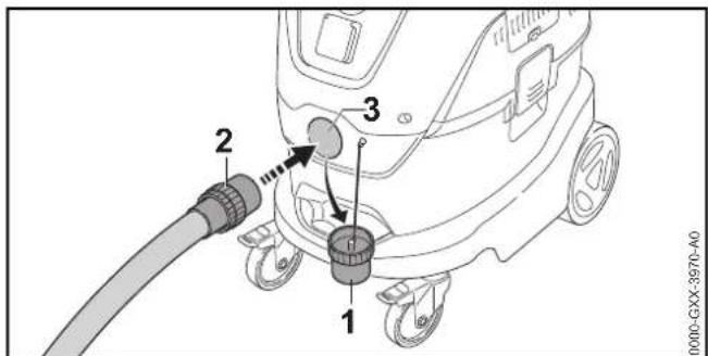 STIHL SE 133 ME - Σύνδεης ἐύκαμπου σωλήνα αυρόφηης - 1