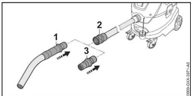 STIHL SE 133 ME - Incorporar o tubo de mão ou o adaptor - 1