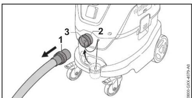 STIHL SE 133 ME - Saugschlauch anbauen und abbauen - 2
