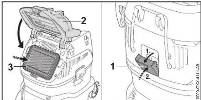 STIHL SE 133 ME - Kaθαρισμα φιλτρου - 4