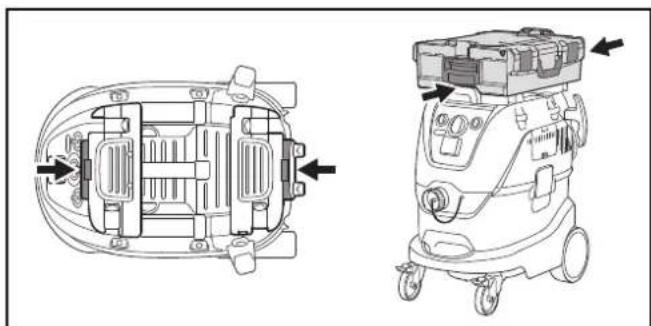 STIHL SE 133 ME - Attaching the tool box - 1
