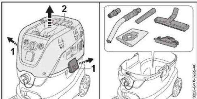 STIHL SE 133 ME - Składanie odkurzacza do czyszczenia na mokro/suco - 1